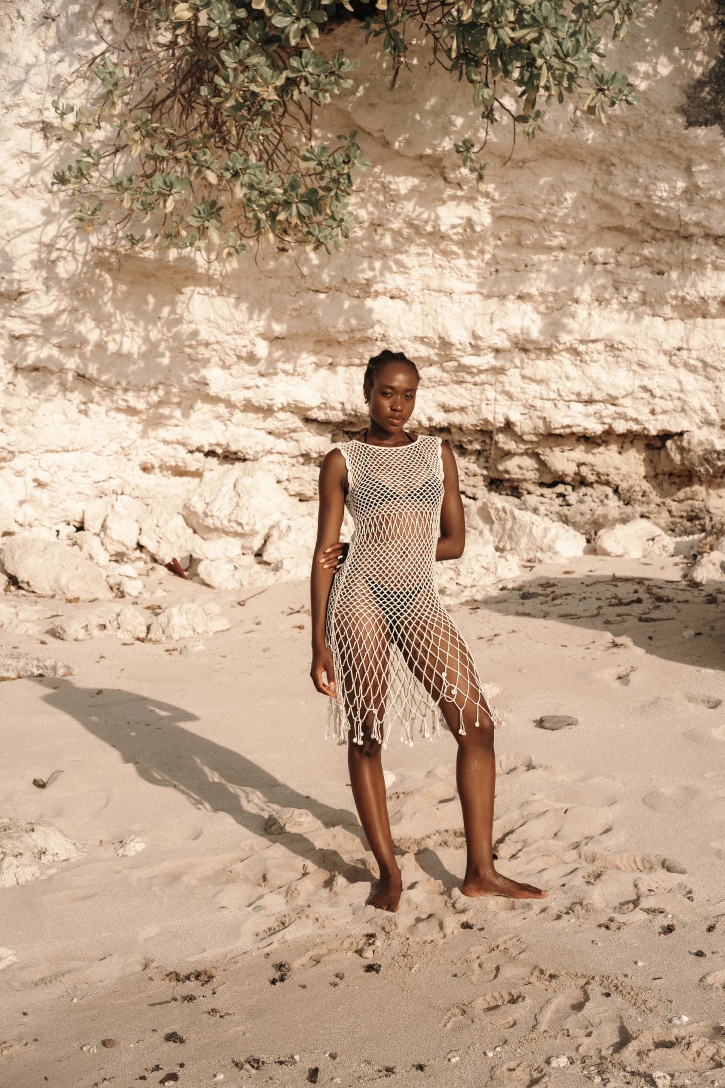 BINAR CROCHET MINI DRESS