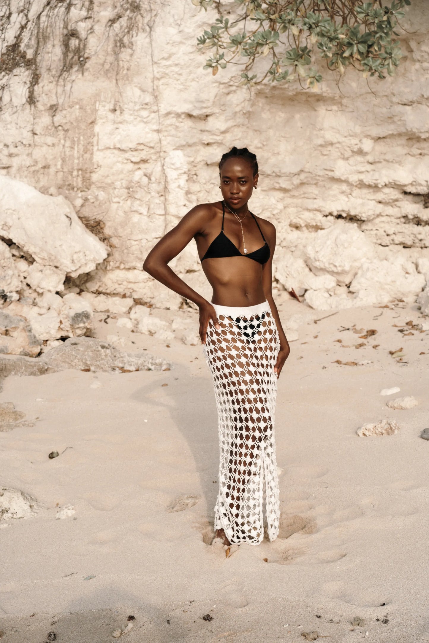 DAISY CROCHET MAXI SKIRT