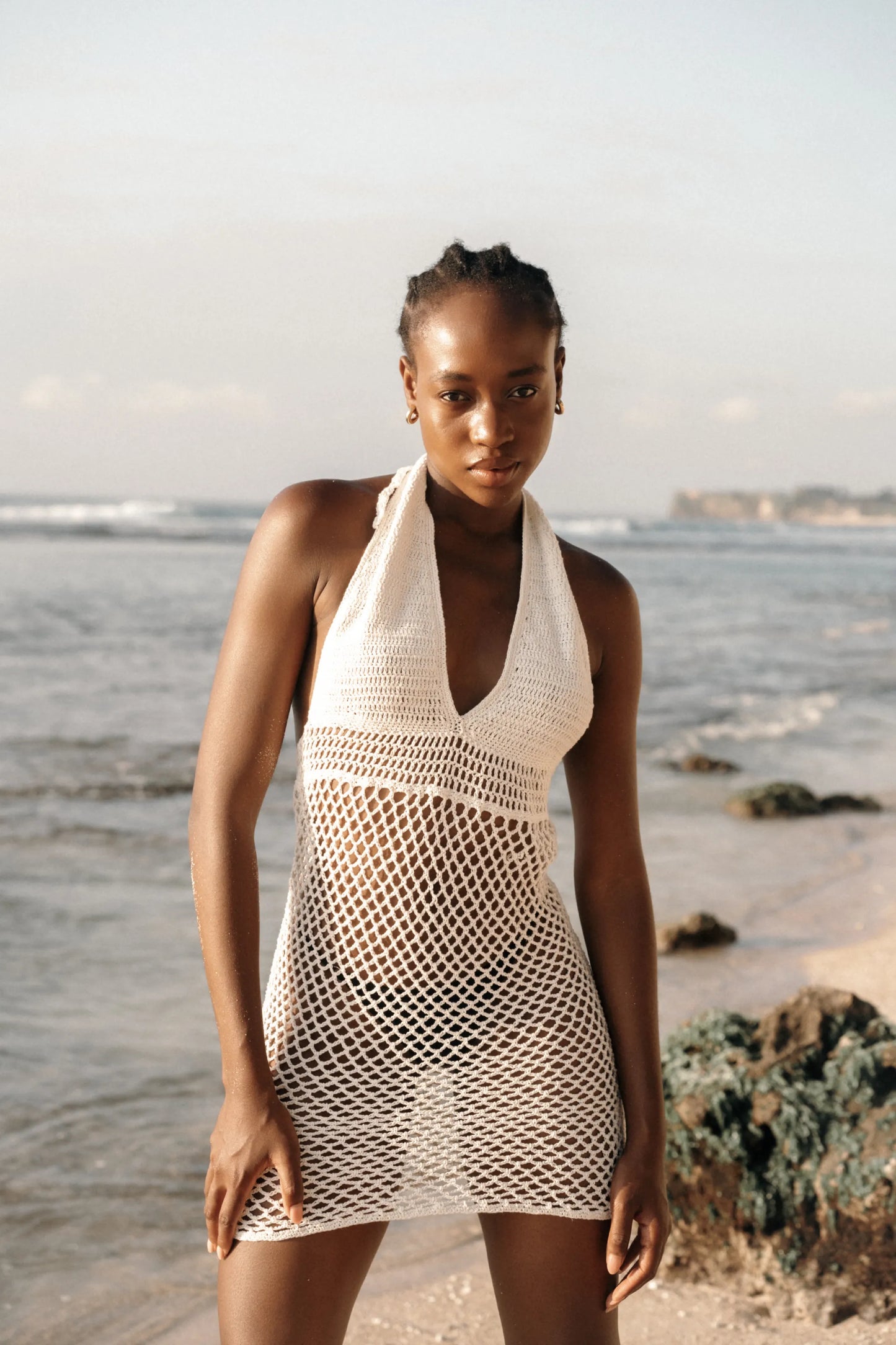 PALLAVI CROCHET MINI DRESS