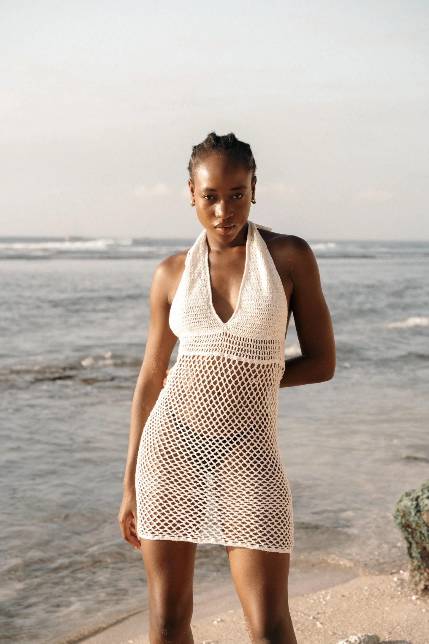 PALLAVI CROCHET MINI DRESS