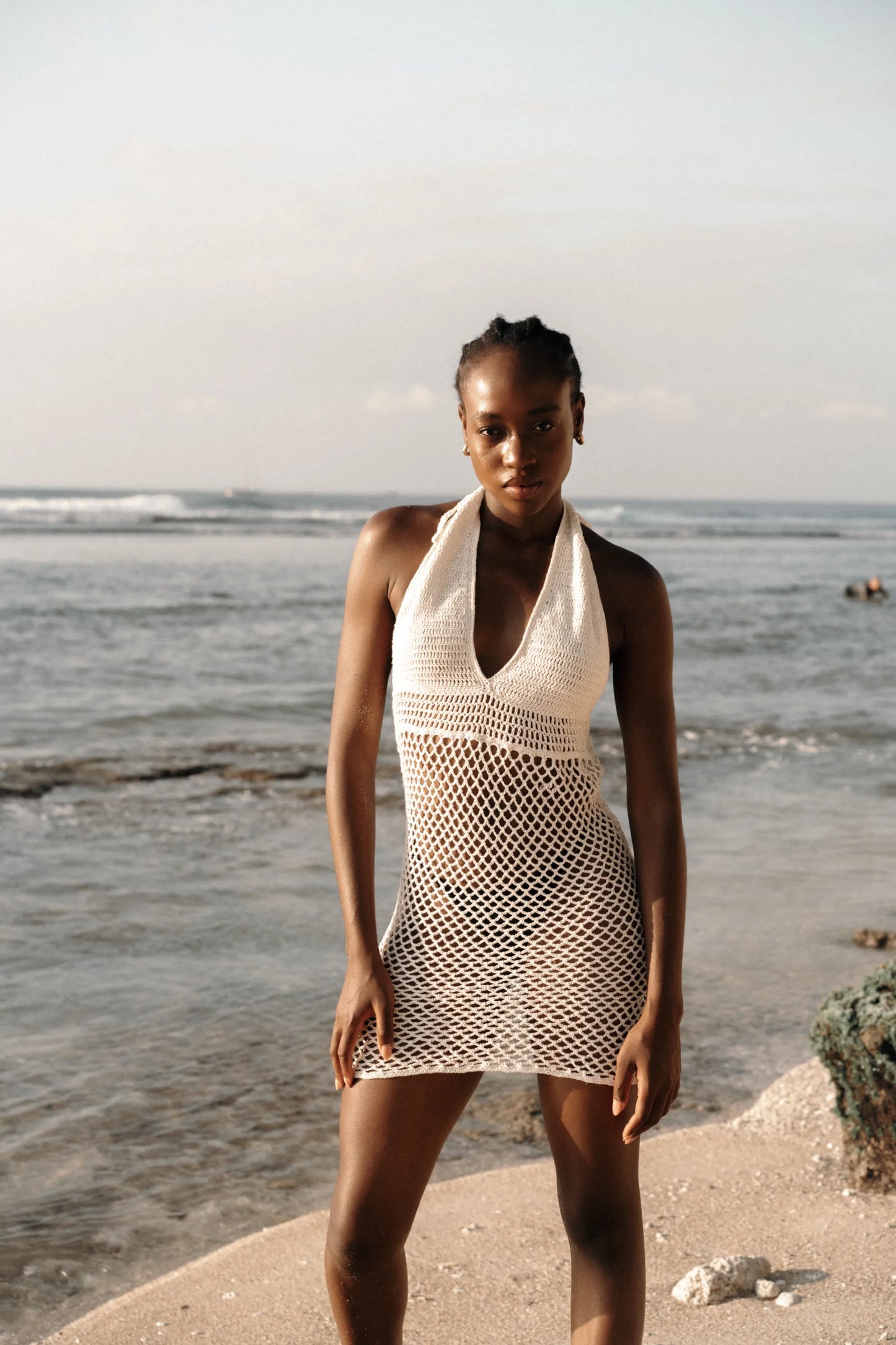 PALLAVI CROCHET MINI DRESS