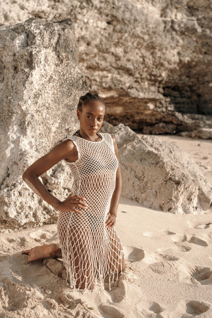 BINAR CROCHET MINI DRESS
