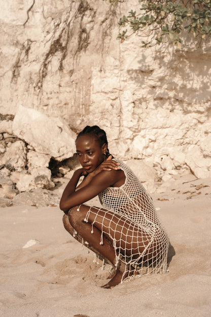 BINAR CROCHET MINI DRESS