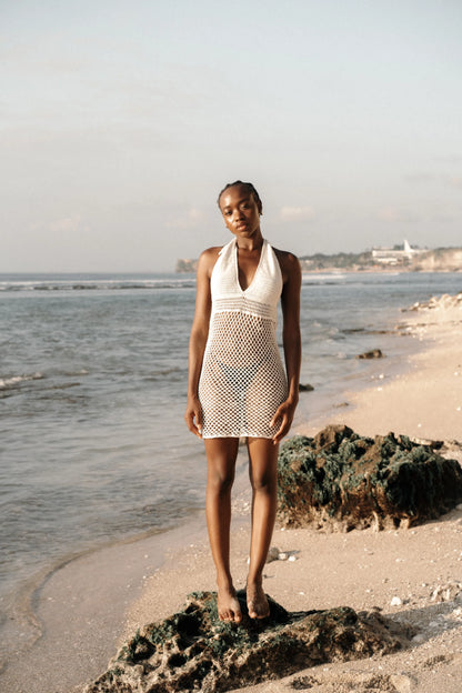 PALLAVI CROCHET MINI DRESS
