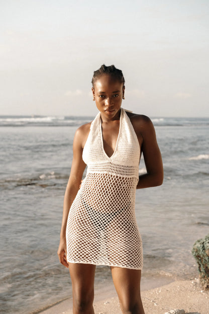 PALLAVI CROCHET MINI DRESS